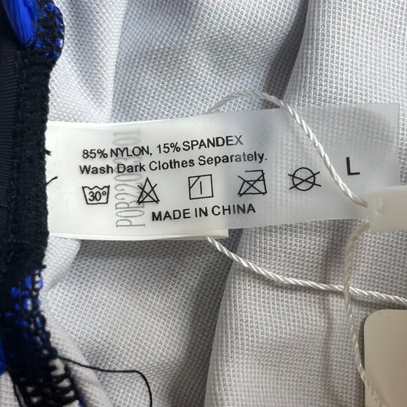 Holipick Two Tone One Piece Swimsuit Large Black Blue New High Neck Cutout - Picture 9 of 11